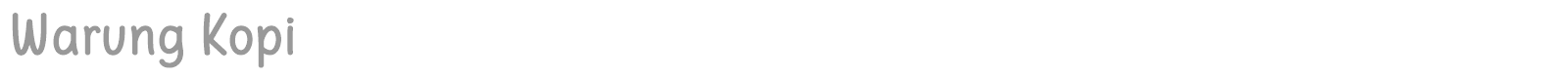 Warung Kopi font preview